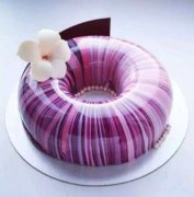 学员作品紫色兰花镜面蛋糕